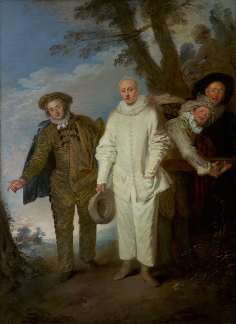 Die italienischen Komödianten von Jean-Antoine Watteau