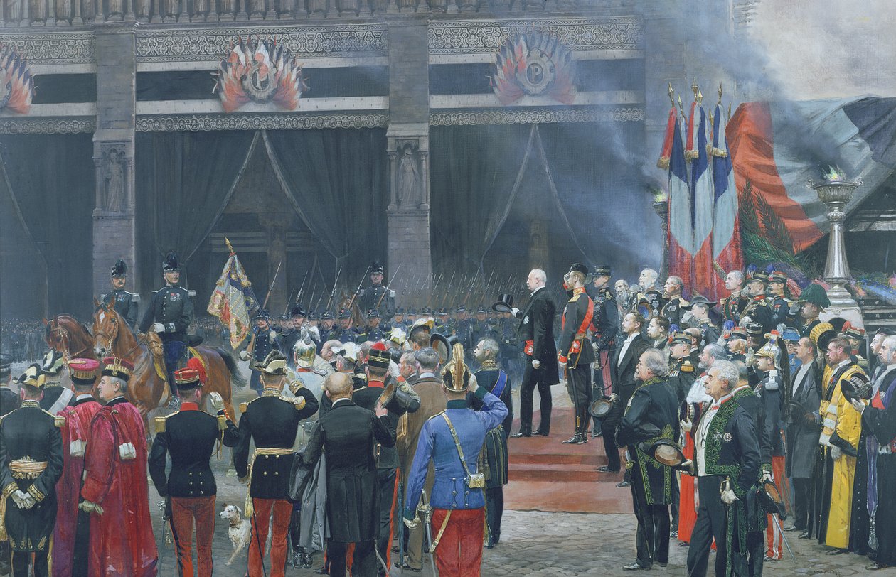Das Begräbnis von Louis Pasteur (1822-95) am 5. Oktober 1895, 1897 von Jean Baptiste Edouard Detaille