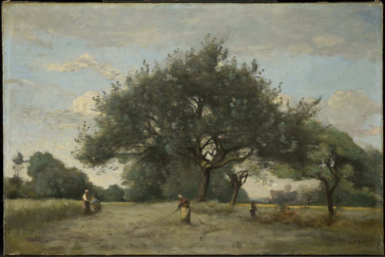 Apfelbäume auf einem Feld von Jean-Baptiste-Camille Corot