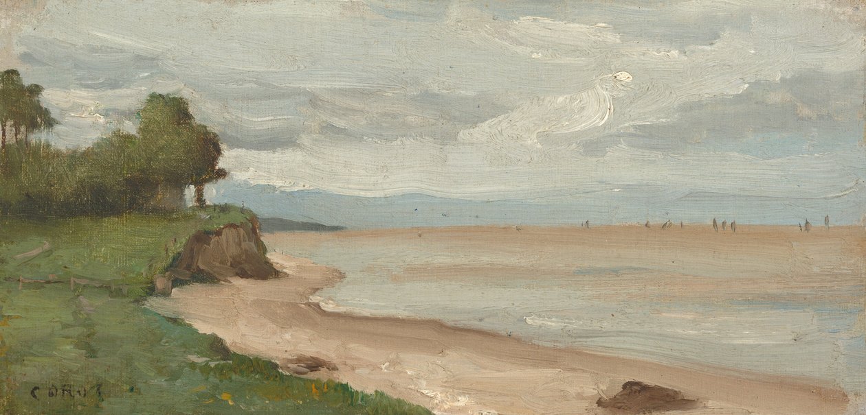 Strand bei Etretat von Jean-Baptiste-Camille Corot
