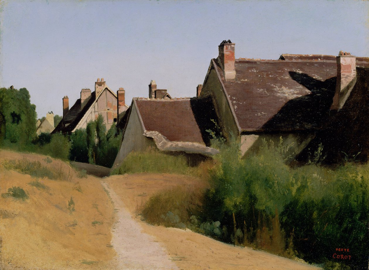 Häuser bei Orléans von Jean-Baptiste-Camille Corot