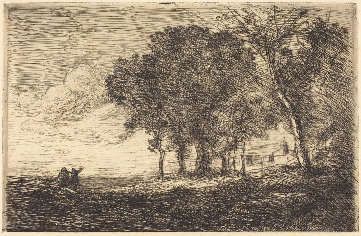 Italienische Landschaft von Jean-Baptiste-Camille Corot