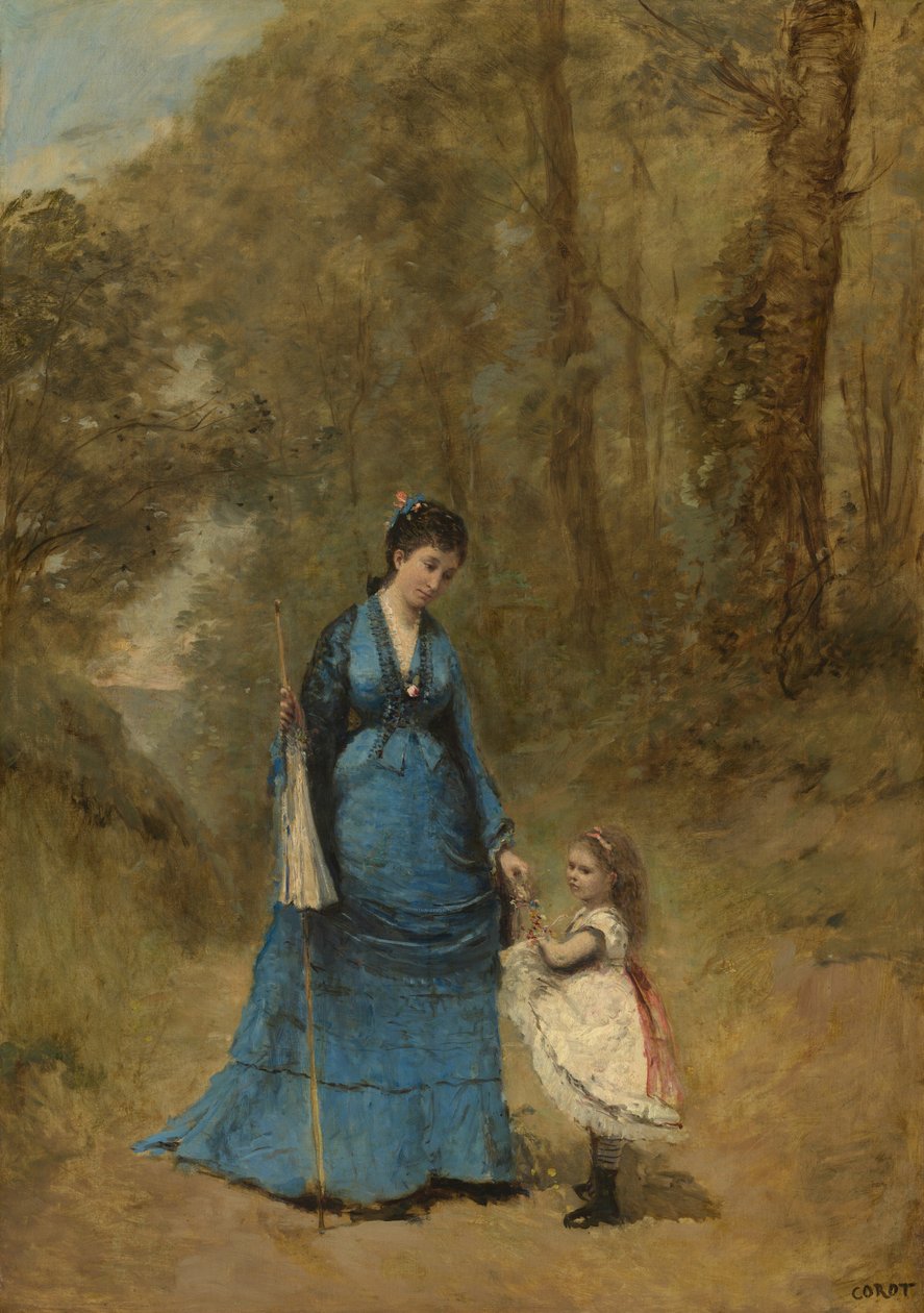 Madame Stumpf und ihre Tochter von Jean-Baptiste-Camille Corot