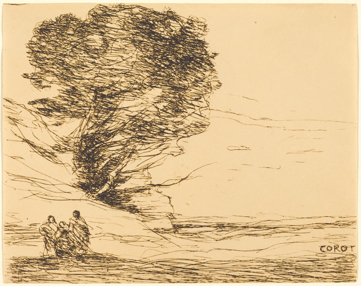 Erinnerung an Antibes von Jean-Baptiste-Camille Corot