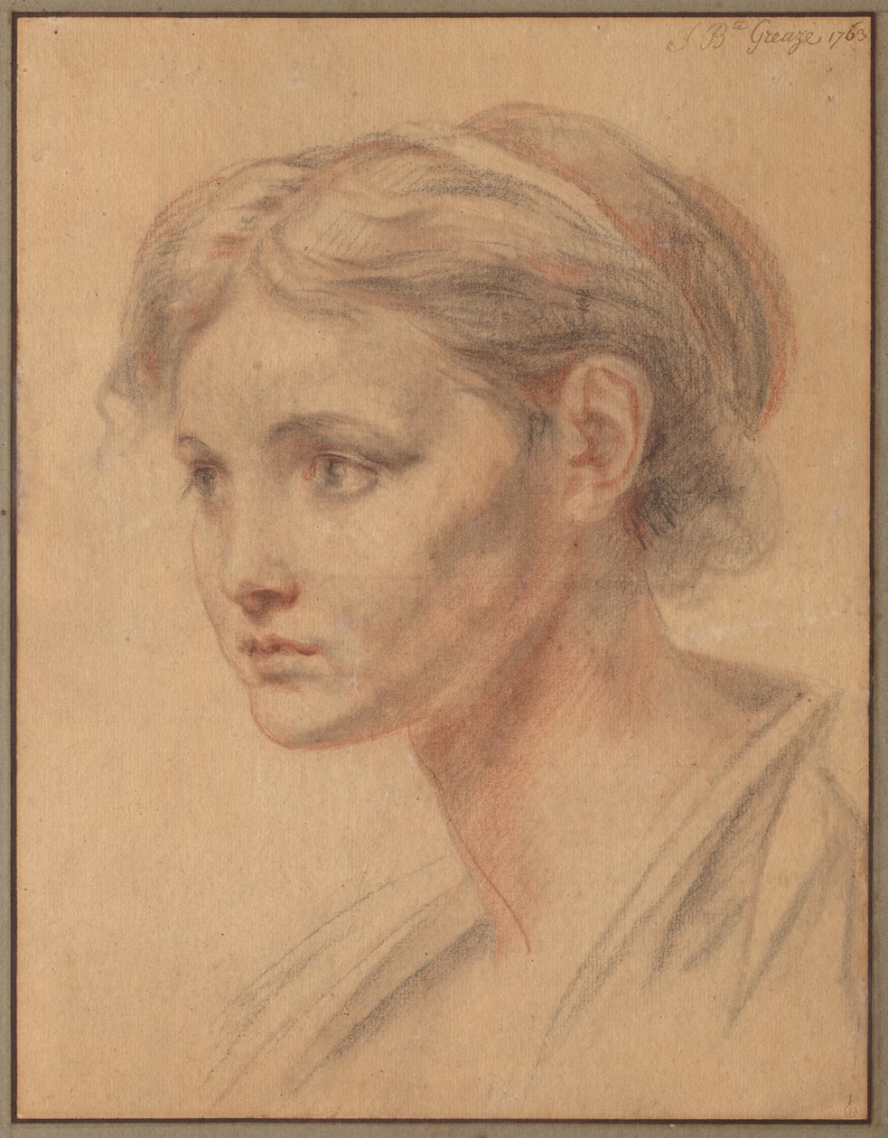 Kopf eines Mädchens von Jean-Baptiste Greuze