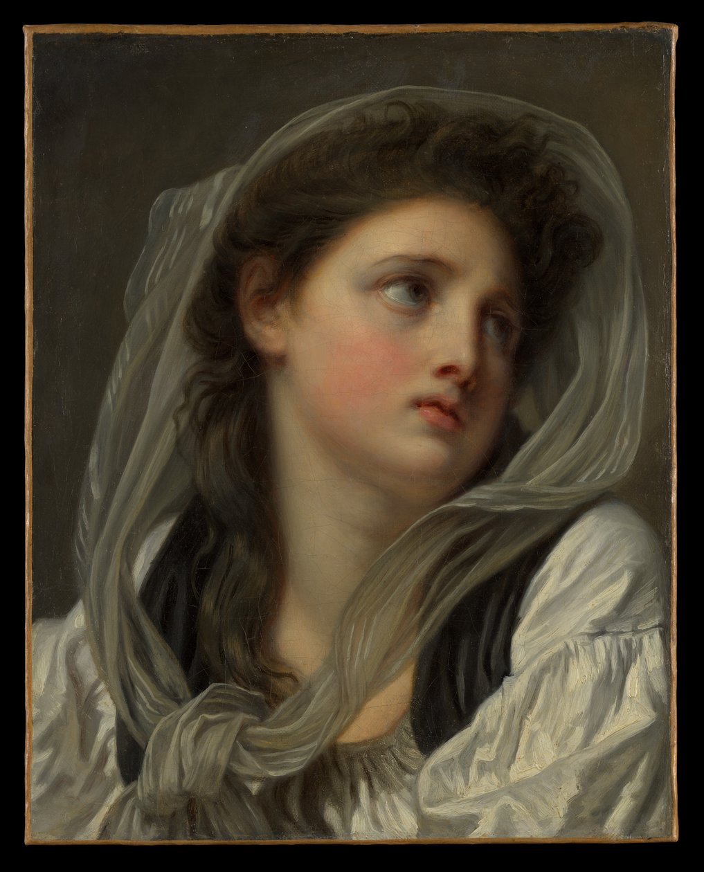 Kopf einer jungen Frau von Jean-Baptiste Greuze
