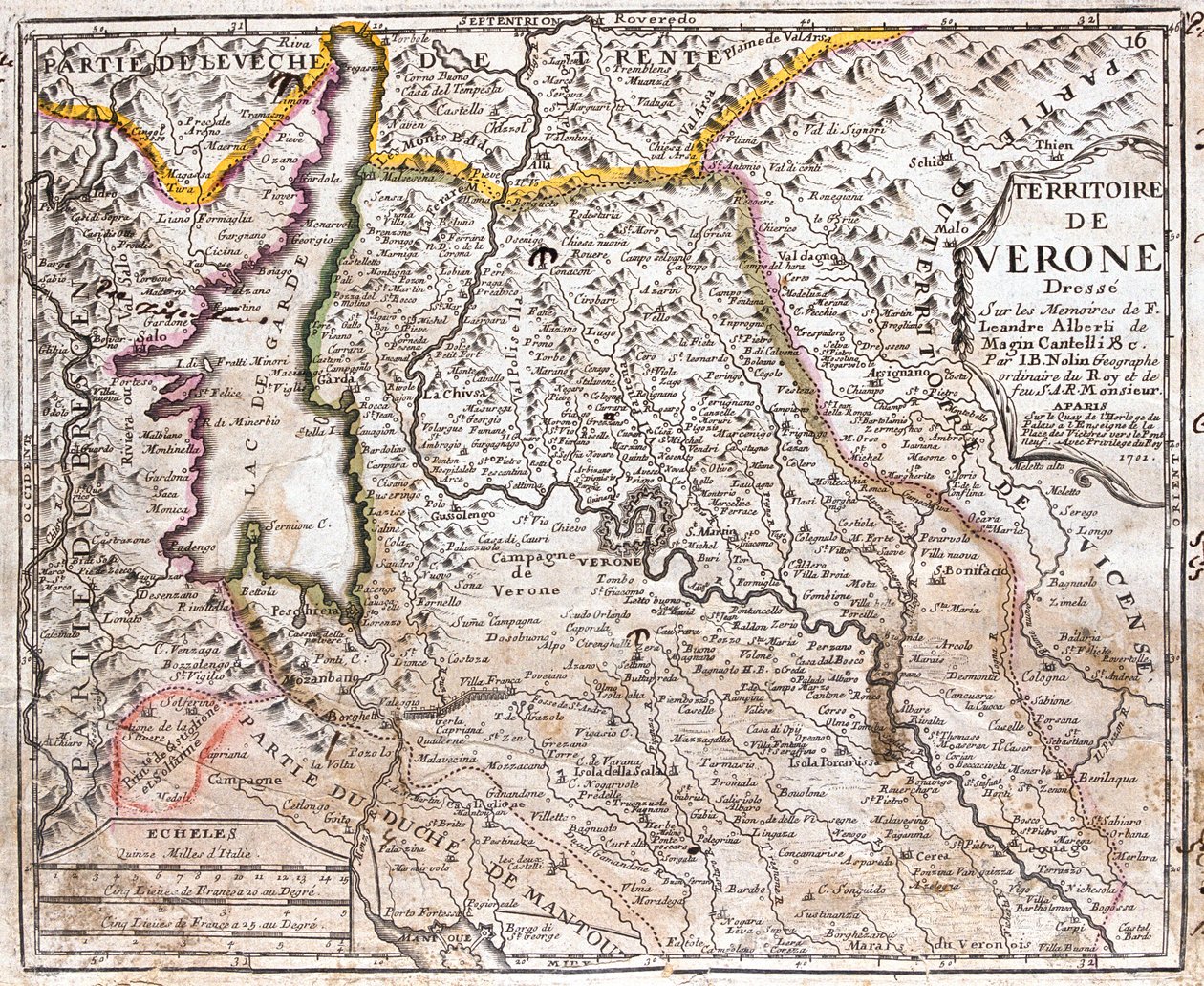 Südostlombardei, Südtrentino-Südtirol, Südwestvenetien, Italien von Jean Baptiste Nolin