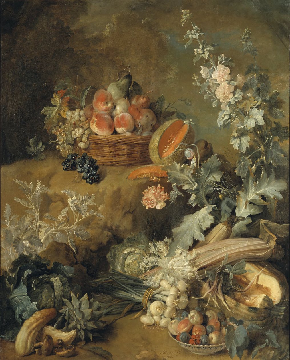 Stillleben mit Früchten und Gemüse („Erde“) von Jean-Baptiste Oudry