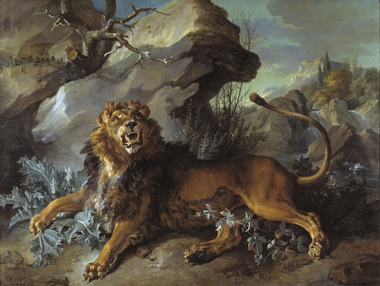 Der Löwe und die Fliege von Jean-Baptiste Oudry