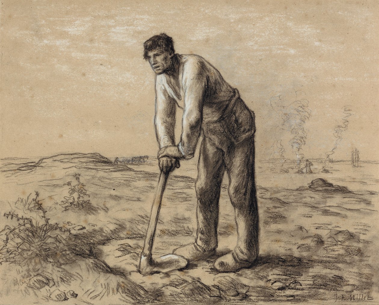 Mann mit einer Hacke von Jean-Francois Millet