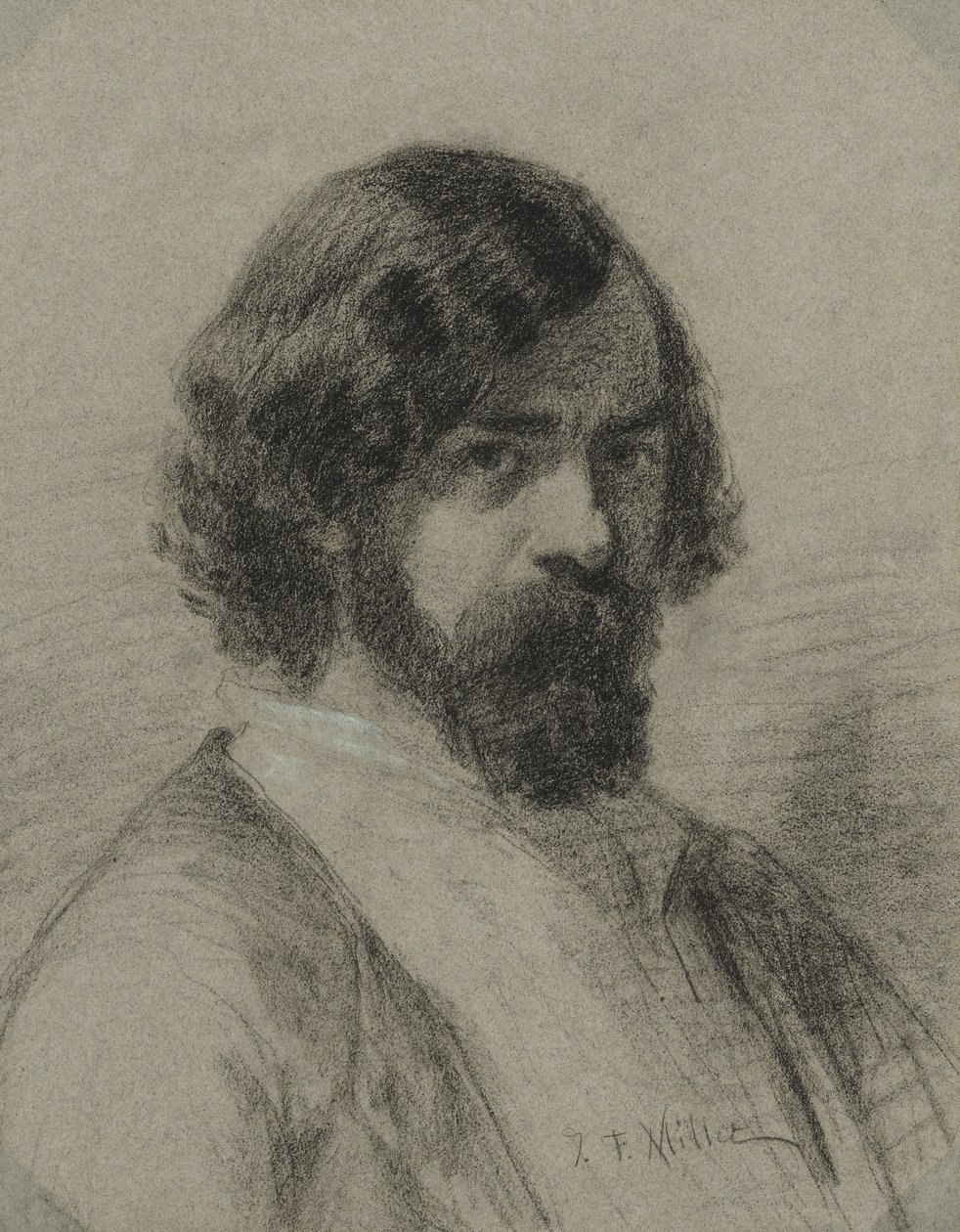 Porträt von Narcisse Virgile Diaz de la Peña von Jean-Francois Millet