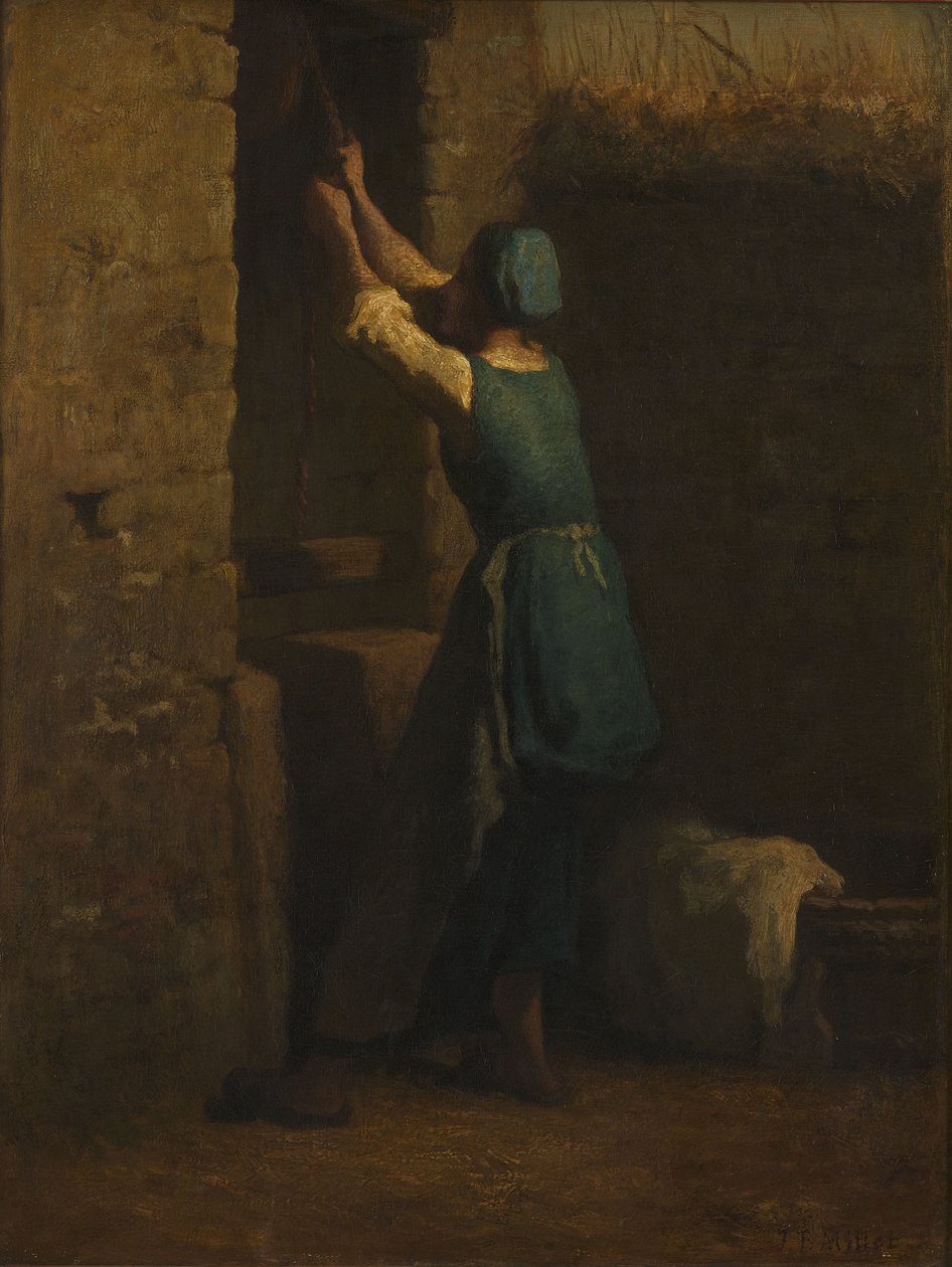 Frau am Brunnen von Jean-Francois Millet