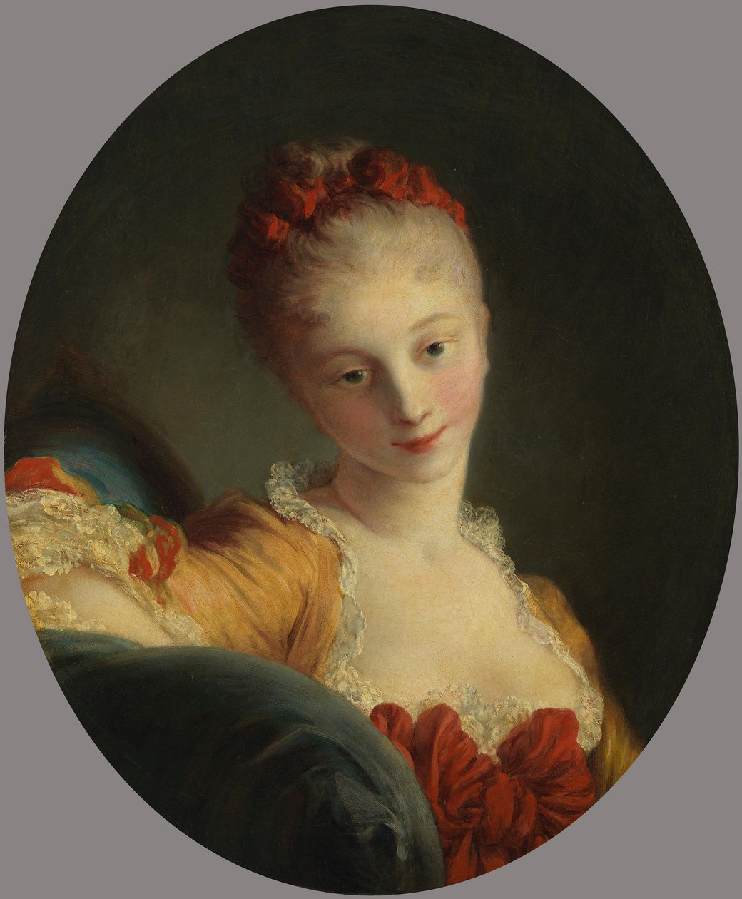 Bildnis einer jungen Dame (Marie-Madeleine Guimard ?) von Jean-Honore Fragonard