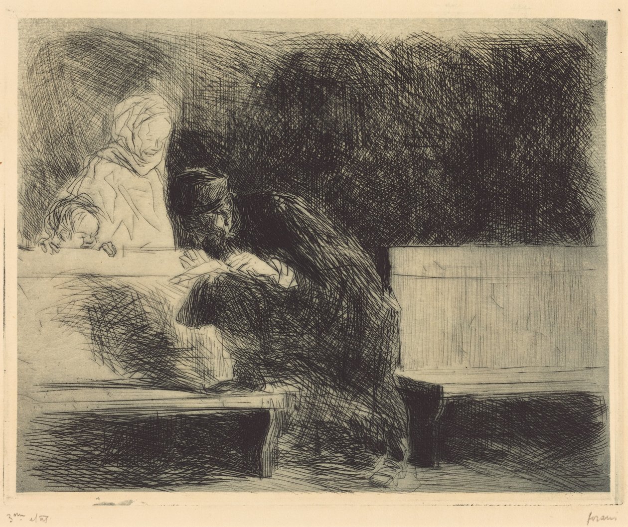 Anwalt beim Durchsehen einer Akte von Jean-Louis Forain