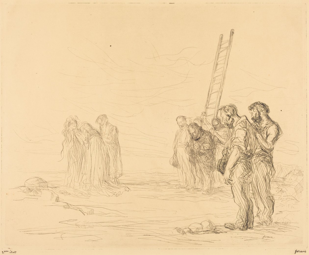 Der Kalvarienberg (1. Platte) von Jean-Louis Forain