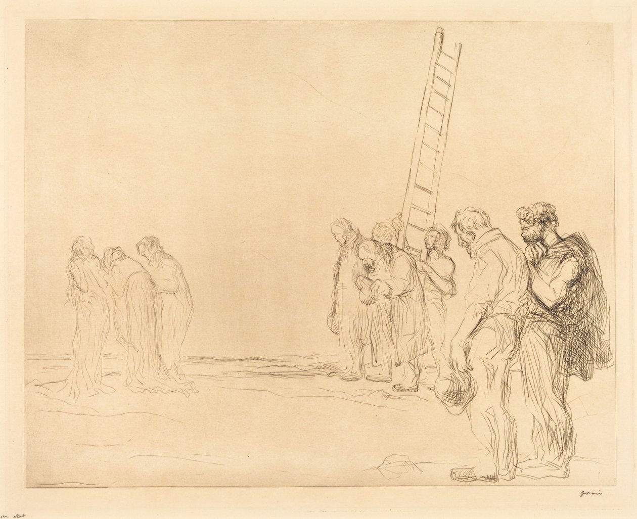 Der Kalvarienberg (zweite Platte) von Jean-Louis Forain