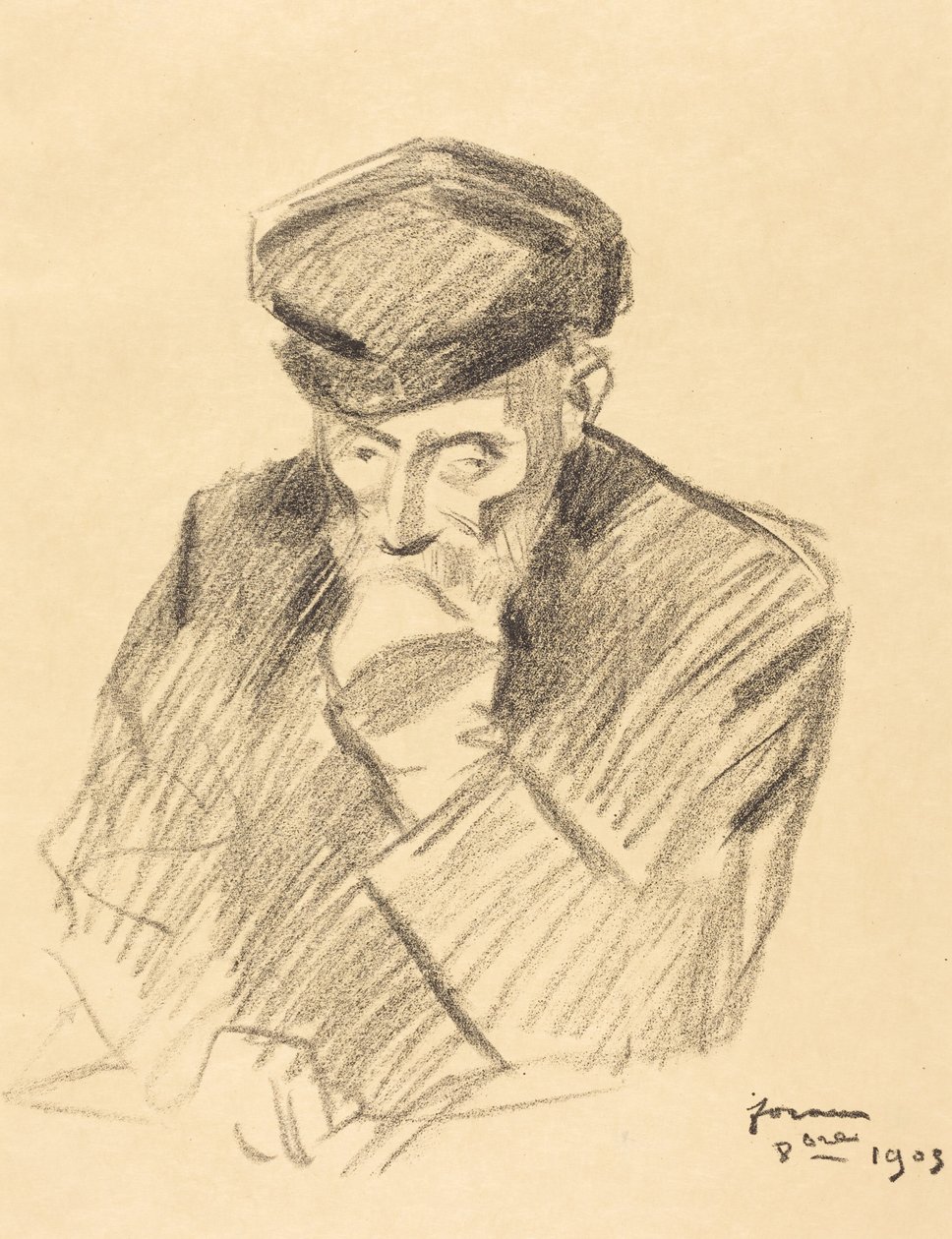 Porträt von Renoir (vierte Platte) von Jean-Louis Forain