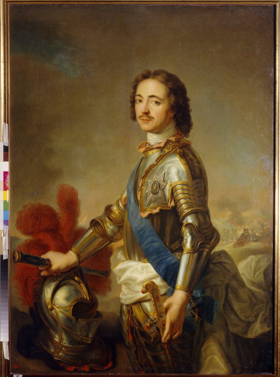 Porträt von Peter I. dem Großen, Zar von Russland von Jean Marc Nattier