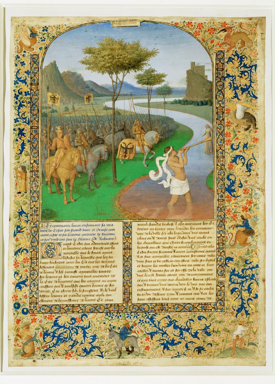 Der Übergang des Rubikon durch Caesar von Jean (style of) Fouquet