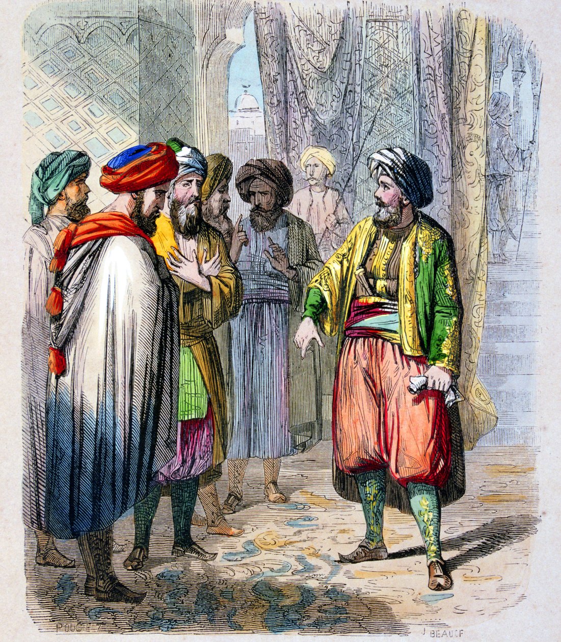 Mehemet Ali erhält Nachrichten von der Kampagne seines Sohnes in Arabien von Jean Adolphe Beauce