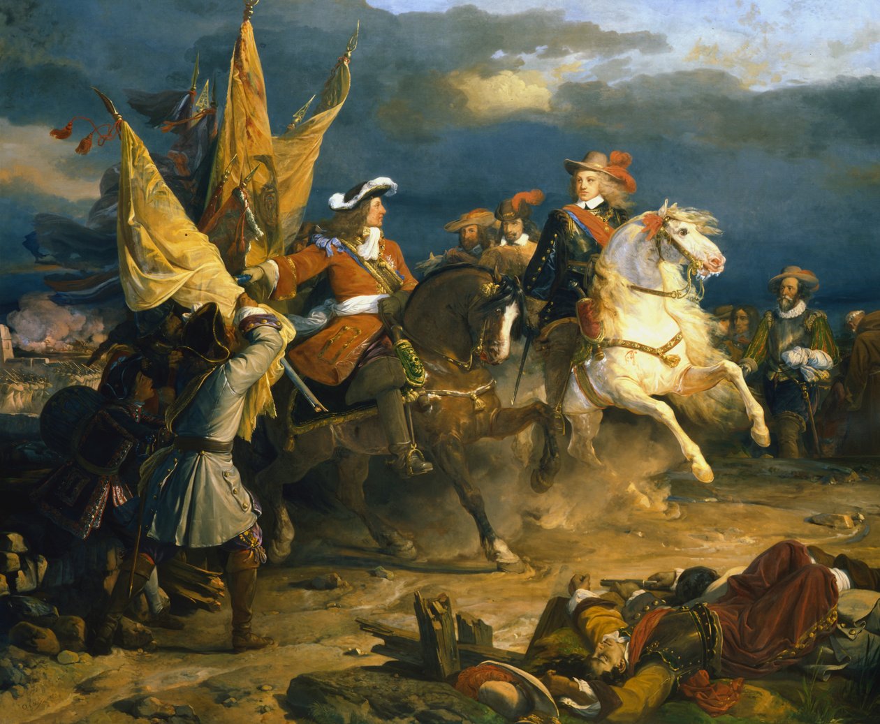 Die Schlacht von Villa Viciosa, 11. Dezember 1710, 19. Jahrhundert von Jean Alaux