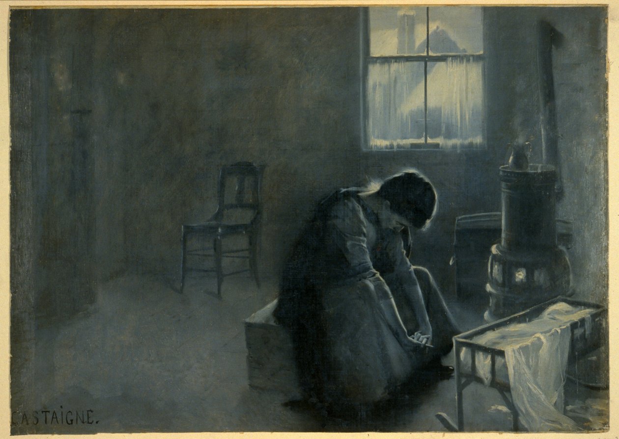 Es war ein harter Winter, veröffentlicht 1893 von Jean Alexandre Michel Andre Castaigne
