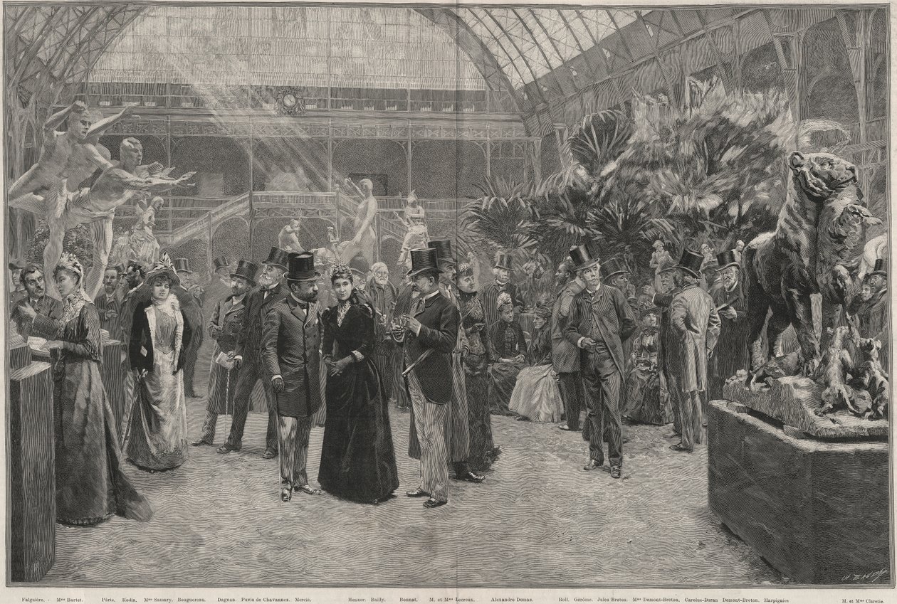 Der Eröffnungstag der Société nationale des beaux-arts im Palais des Champs-Elysées, Paris von Jean Andre after Rixens