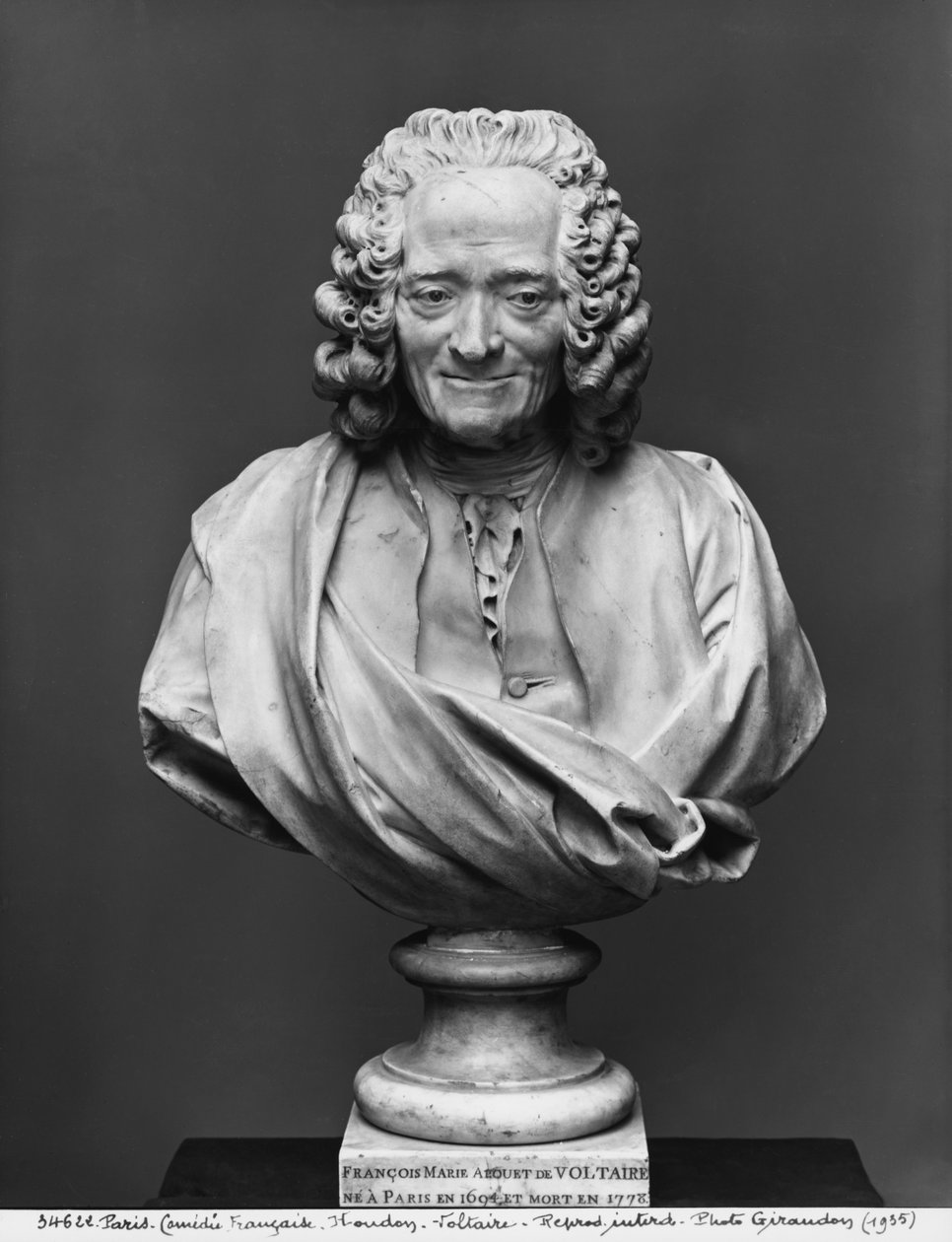 Büste von Voltaire von Jean Antoine Houdon