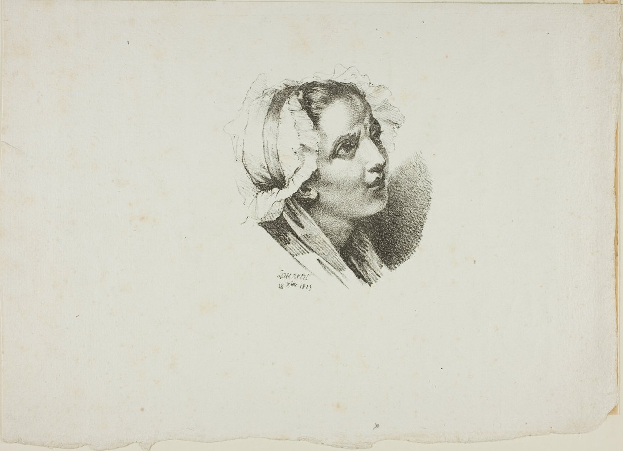 Studie des Kopfes eines jungen Mädchens von Jean Antoine Laurent