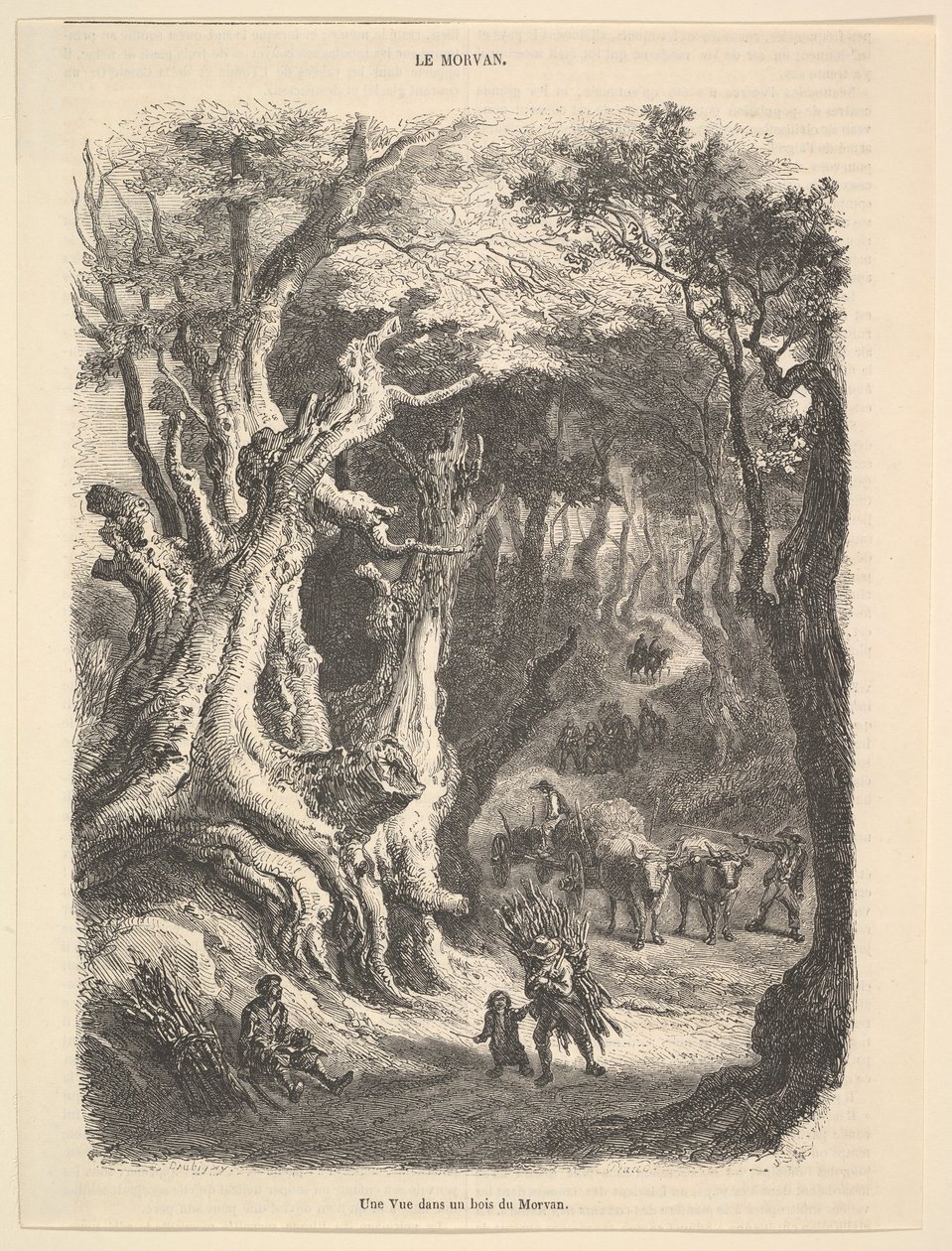 Eine Ansicht im Wald von Morvan, 1837-66 von Jean Antoine Watteau