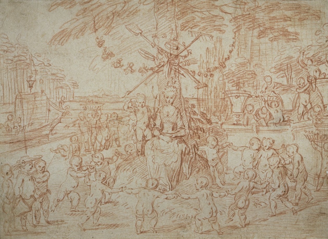 Allegorie des Frühlings oder die jungen Gärtner von Jean Antoine Watteau