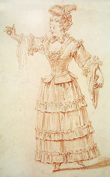 Tänzerin der Oper von Jean Antoine Watteau