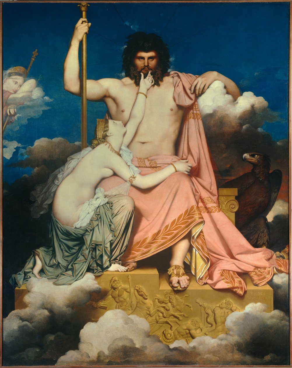Jupiter und Thetis. Gemälde von Jean Auguste Dominique Ingres von Jean Auguste Dominique Ingres