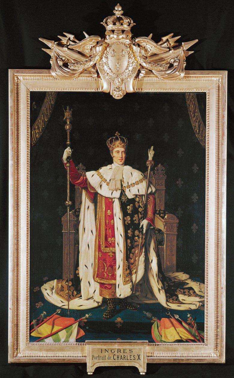 König Karl X. in Krönungsgewändern von Jean Auguste Dominique Ingres