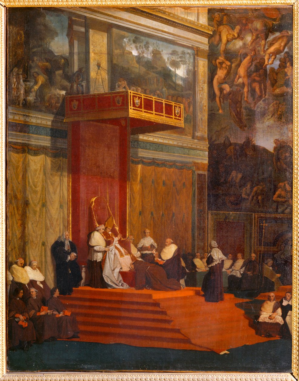 Papst Pius VII. hält Kapelle ab, 1820 von Jean Auguste Dominique Ingres