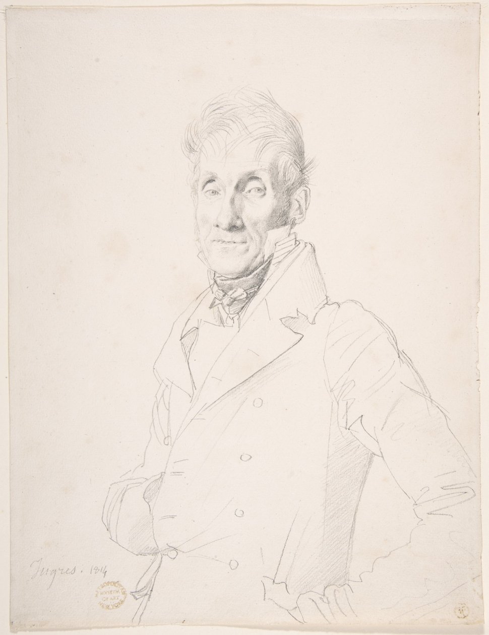 Porträt eines Mannes von Jean Auguste Dominique Ingres