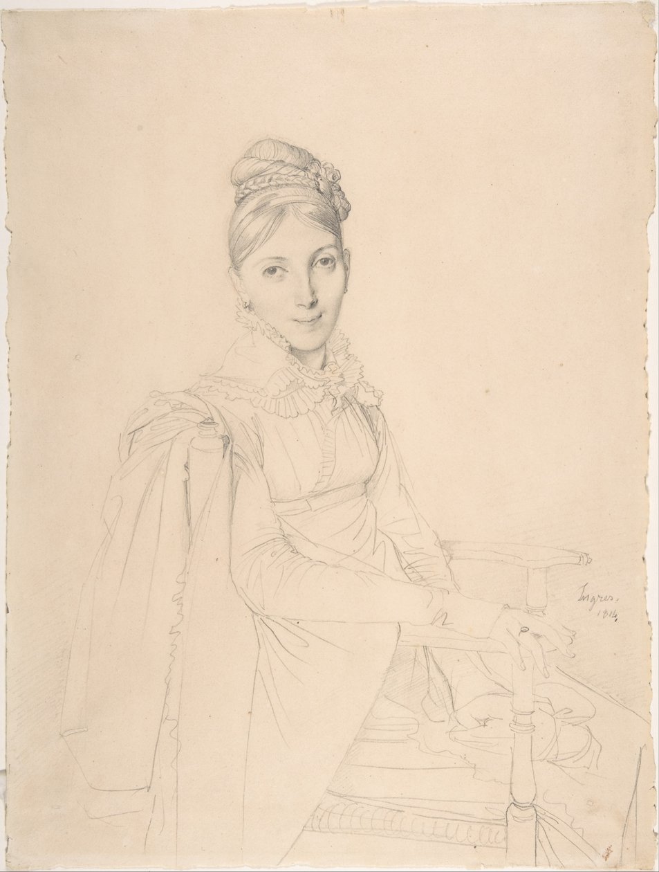 Porträt einer sitzenden Dame von Jean Auguste Dominique Ingres
