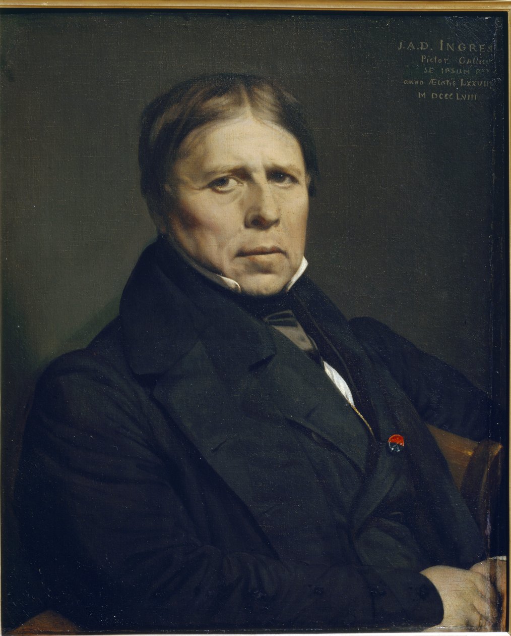 Selbstporträt im Alter von 78 Jahren von Jean Auguste Dominique Ingres