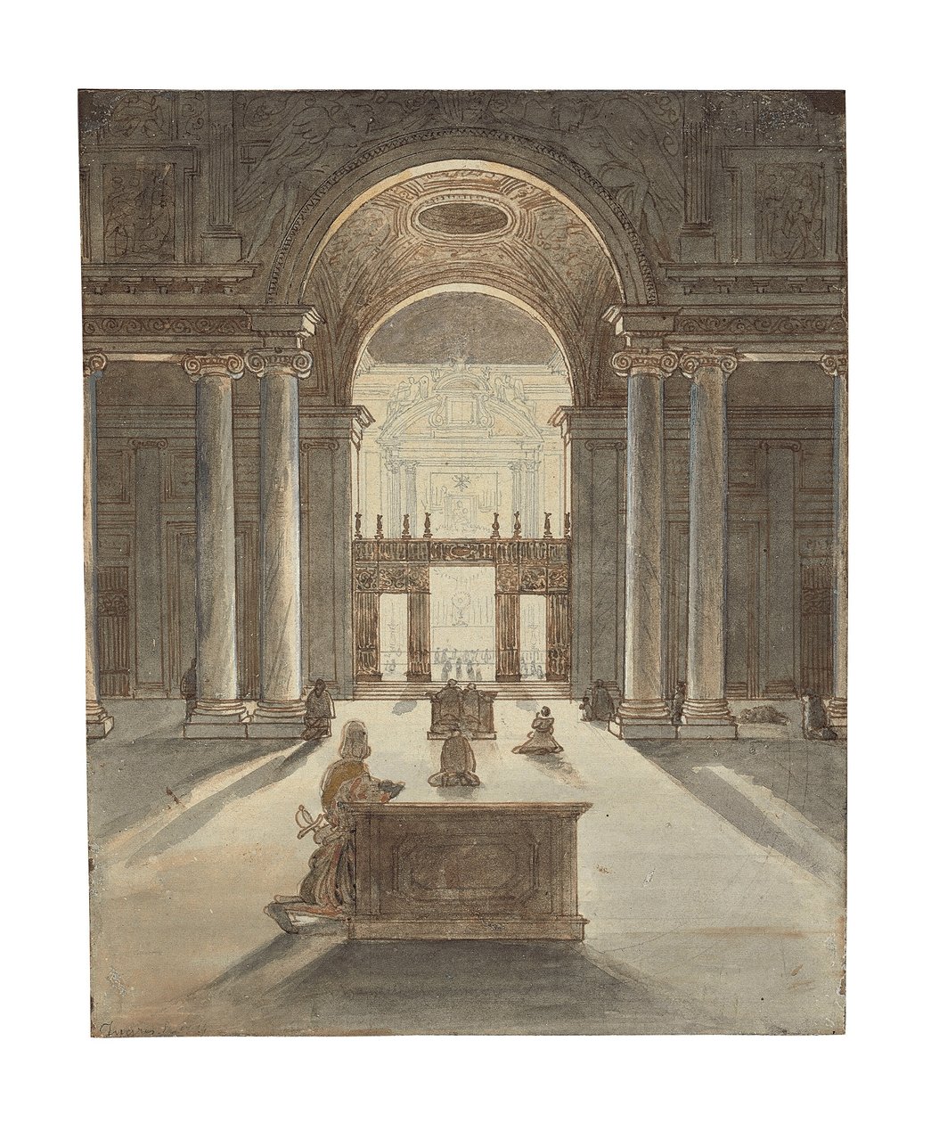 Die Borghese-Kapelle in Santa Maria Maggiore, Rom von Jean Auguste Dominique Ingres
