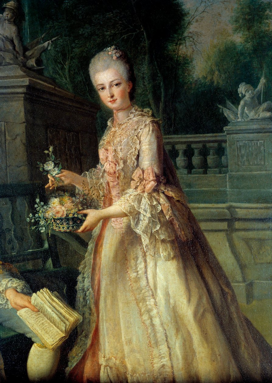 Porträt von Louise Adelaide, zukünftige Herzogin von Orleans (Detail) von Jean Baptiste Charpentier