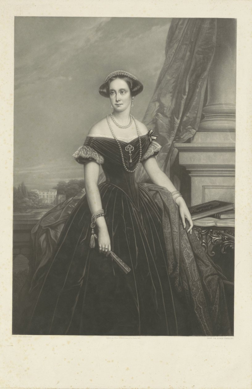 Porträt von Louisa Aug. Wilh. Amalia von Preußen, Gemahlin von Prinz Friedrich von Jean Baptiste Alfred Cornilliet