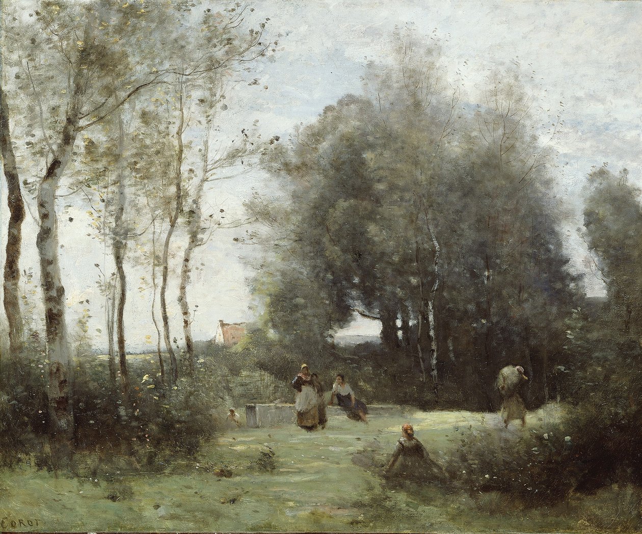 Arleux-Palluel, Die Brücke der Trysts, 1871-72 von Jean Baptiste Camille Corot