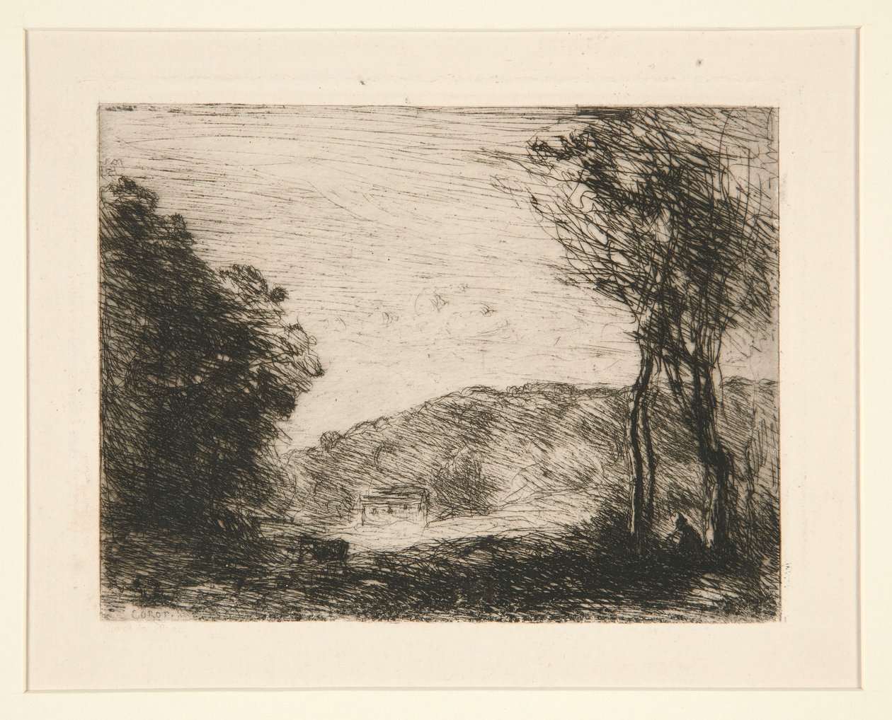 Bewaldete Landschaft von Jean Baptiste Camille Corot