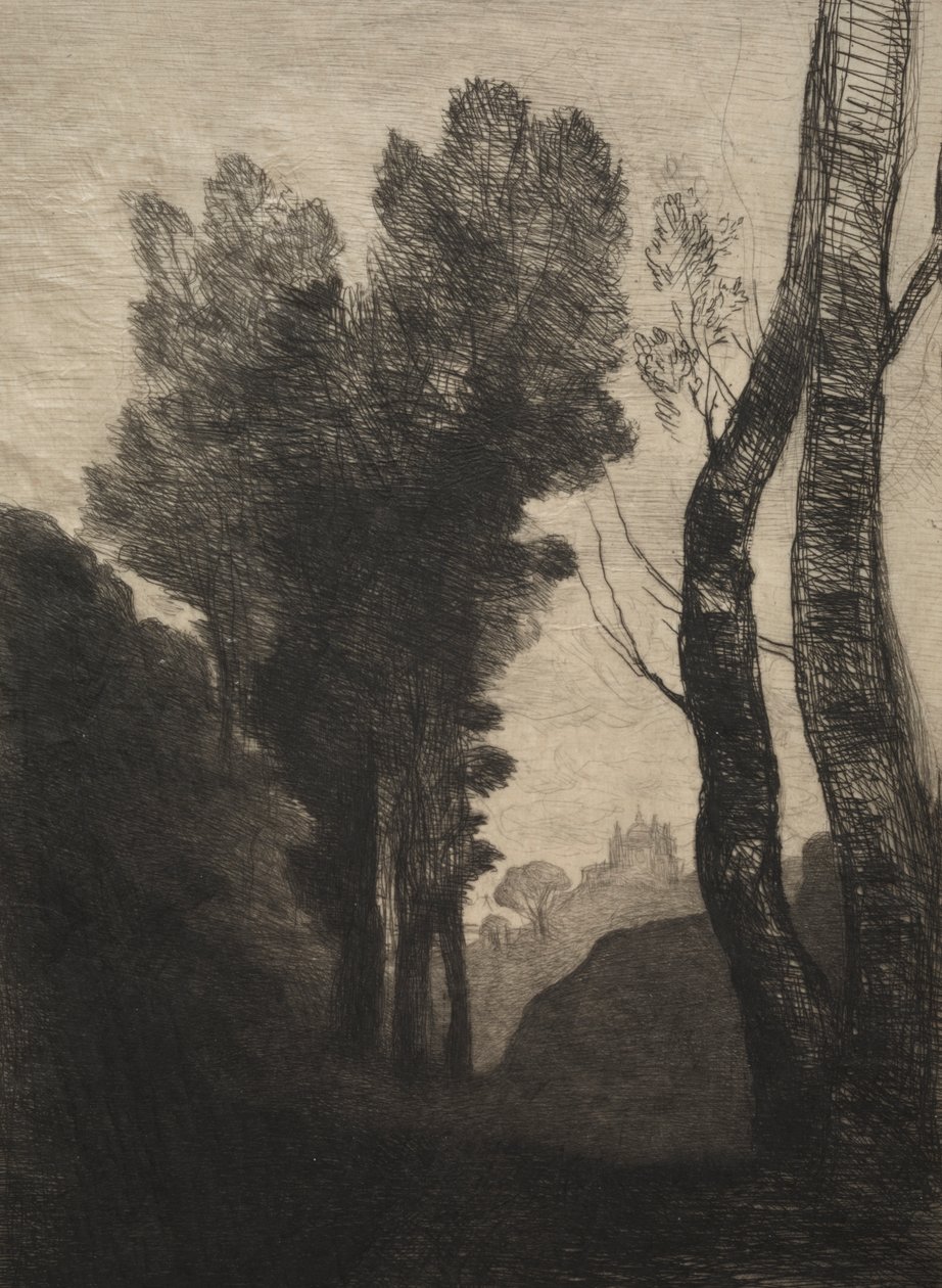 Umgebung von Rom von Jean Baptiste Camille Corot
