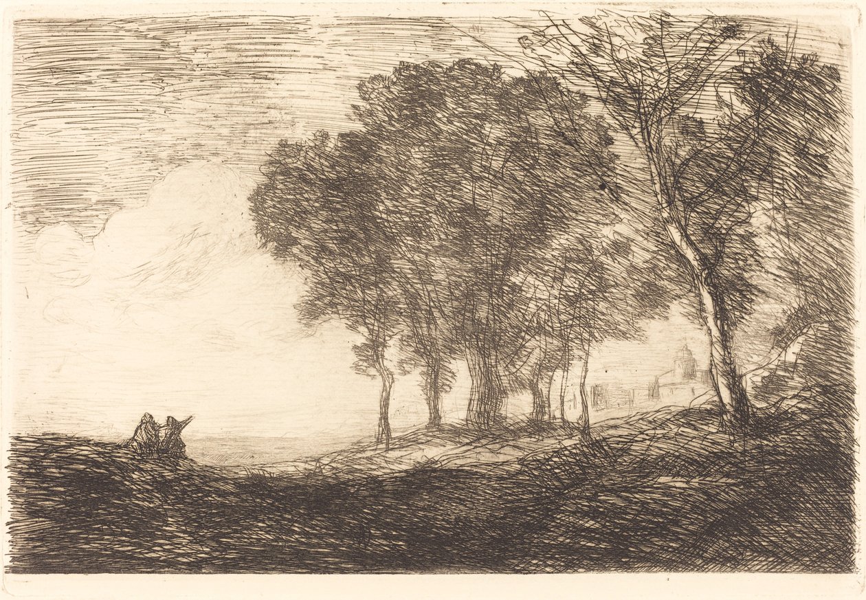 Italienische Landschaft von Jean-Baptiste-Camille Corot