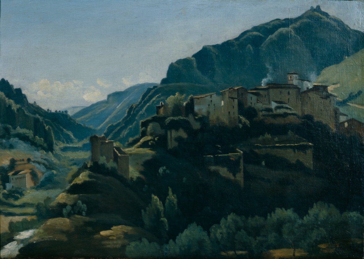 Meridionales Dorf von Jean Baptiste Camille Corot