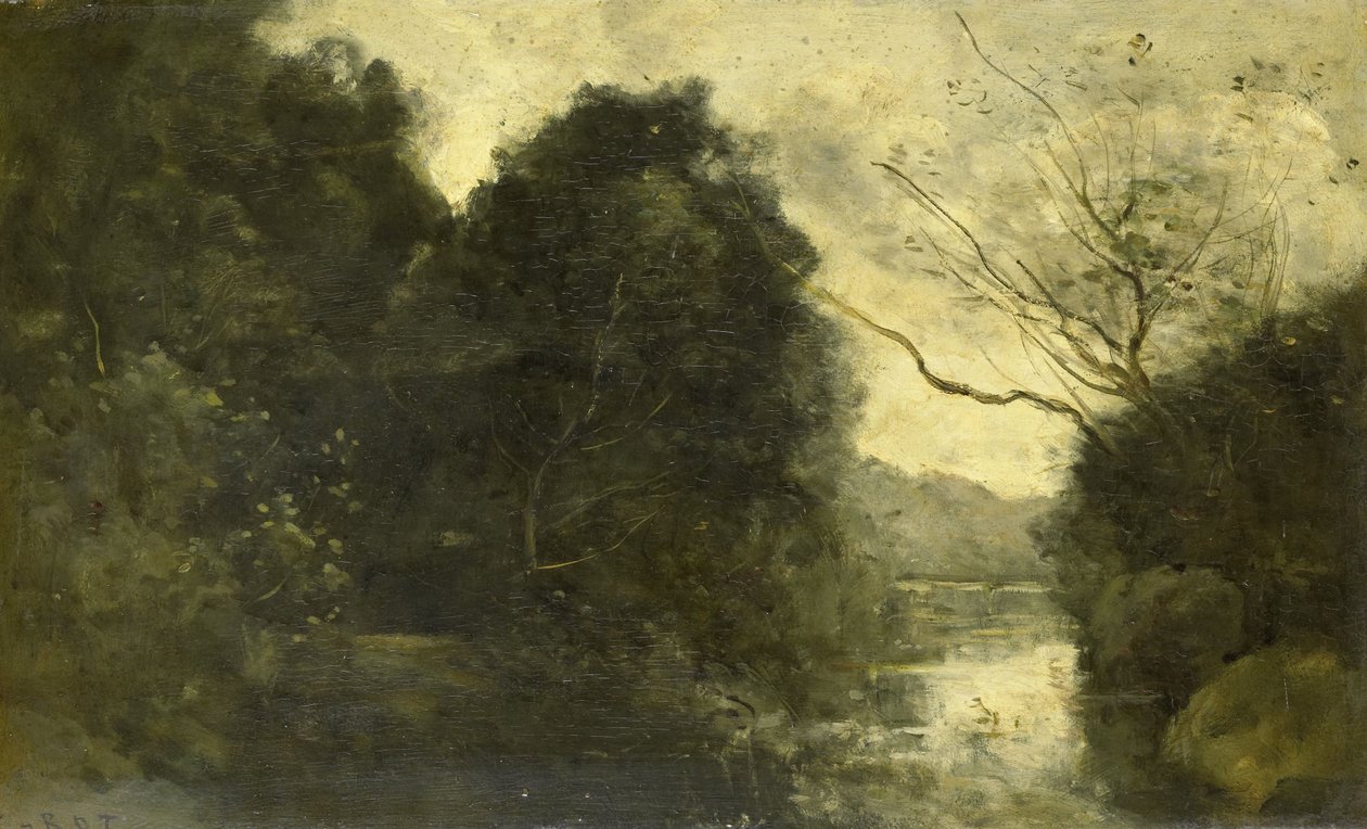 Teich im Wald von Jean Baptiste Camille Corot