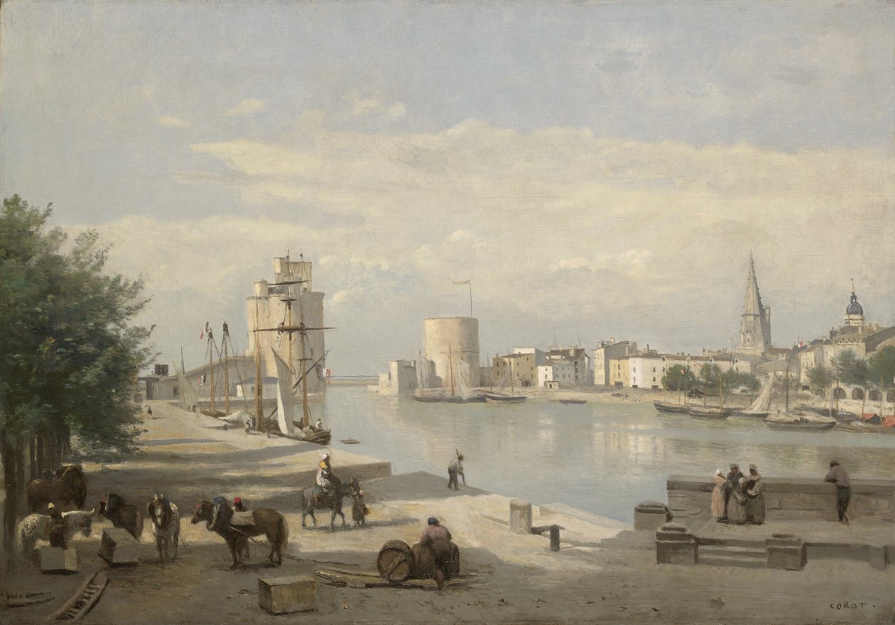 Der Hafen von La Rochelle von Jean Baptiste Camille Corot