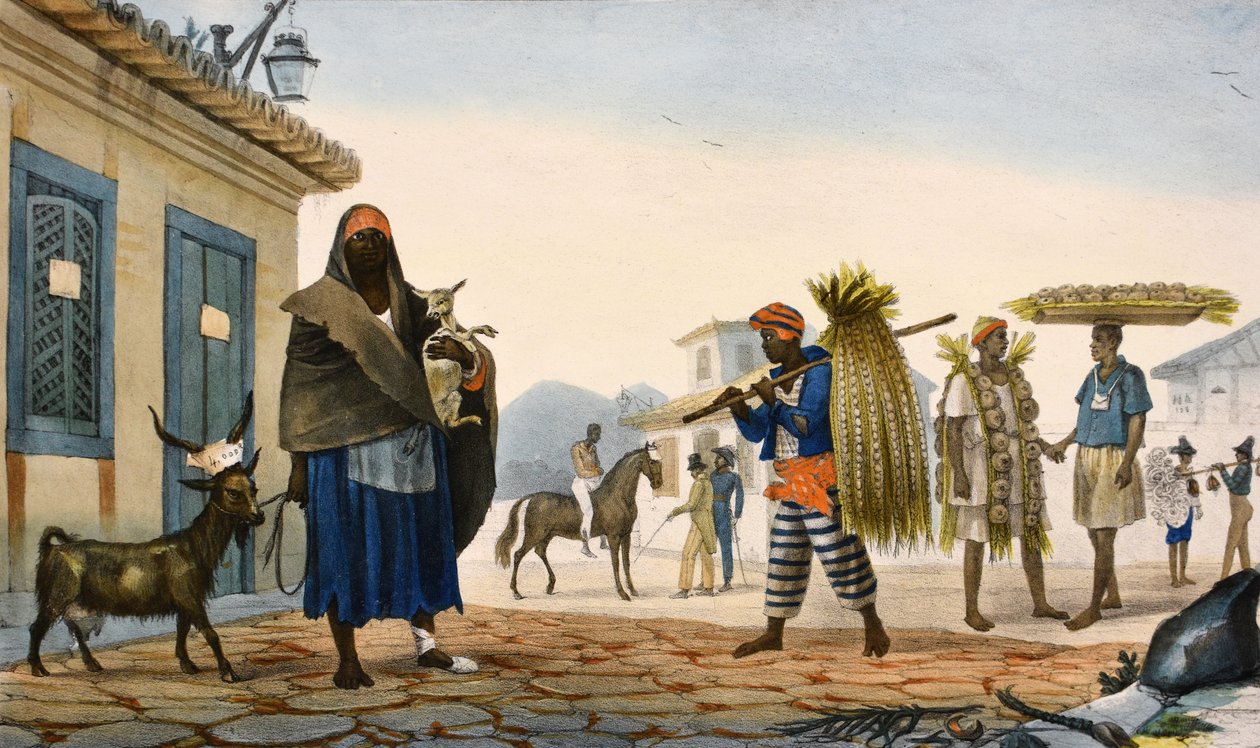 und kolorierte Lithografien von Jean Baptiste Debret