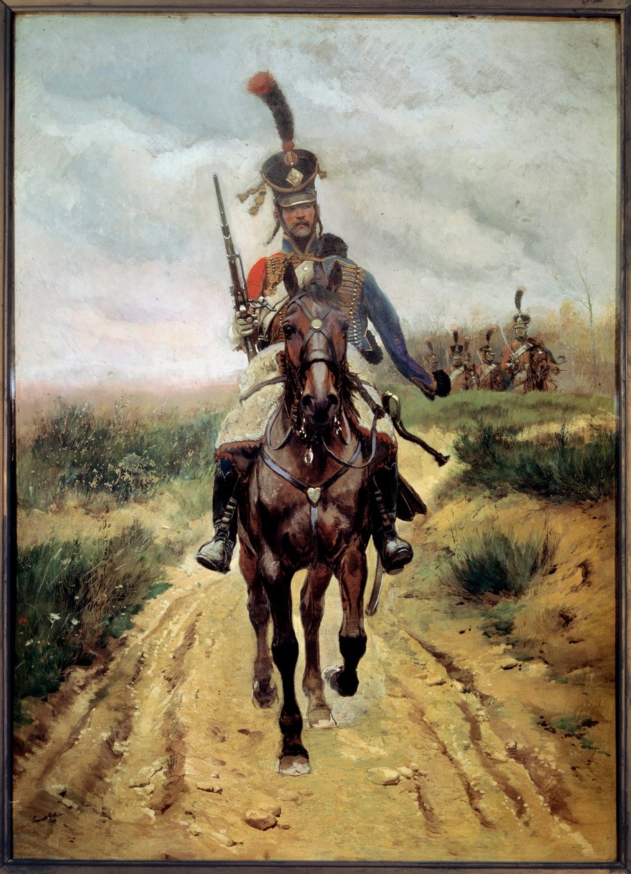 Avantgarde-Spitze, 9. Husaren von Jean Baptiste Edouard Detaille